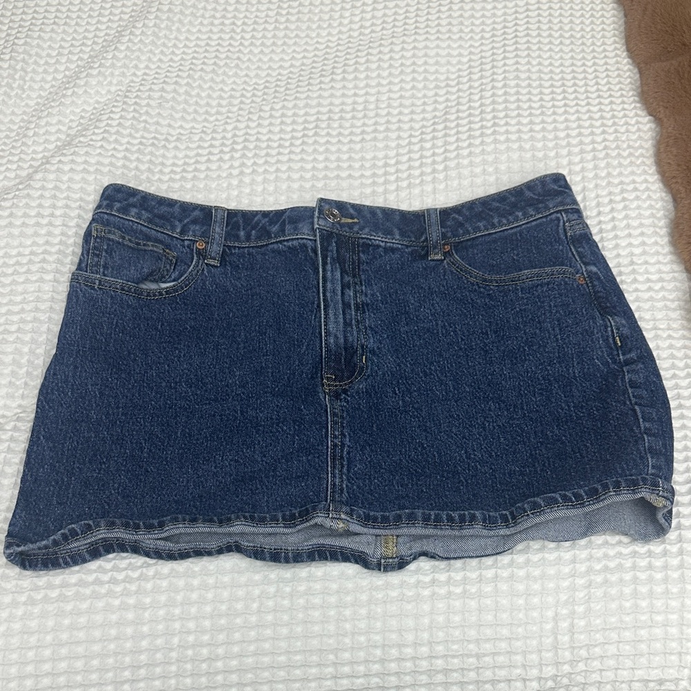 PacSun Dark Blue Denim Mini Skirt